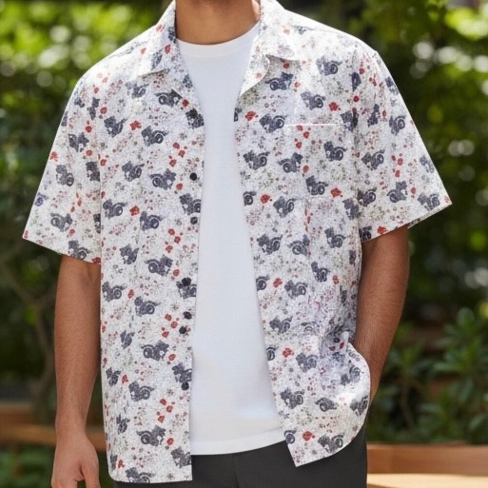 Men’s Lantona Switzerland Dragon Print Shirt | 100% Cotton | XL